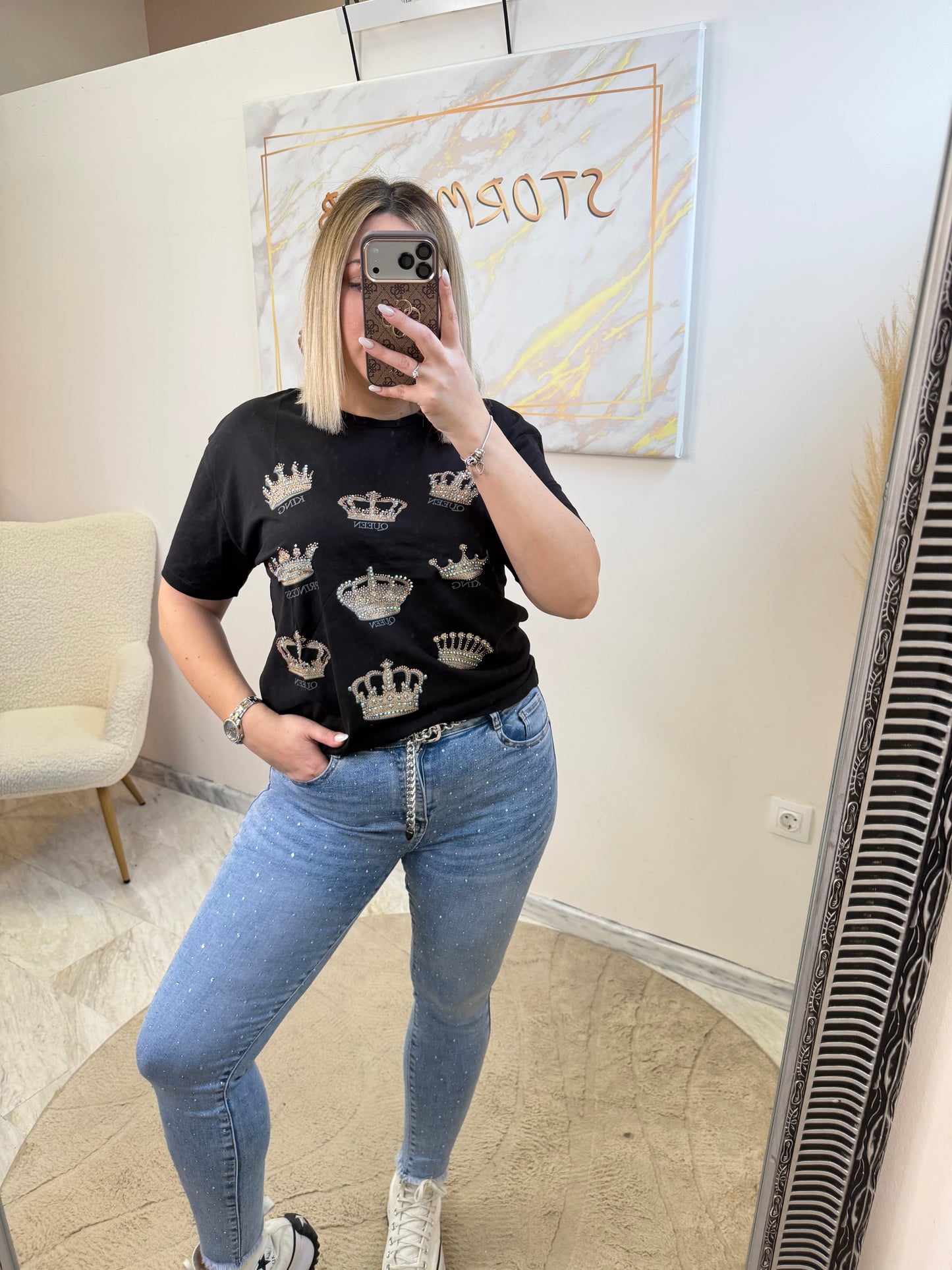 Stela Skinny Strass Jean