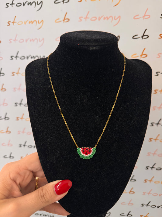 Watermelon 🍉 Miyuki Necklace