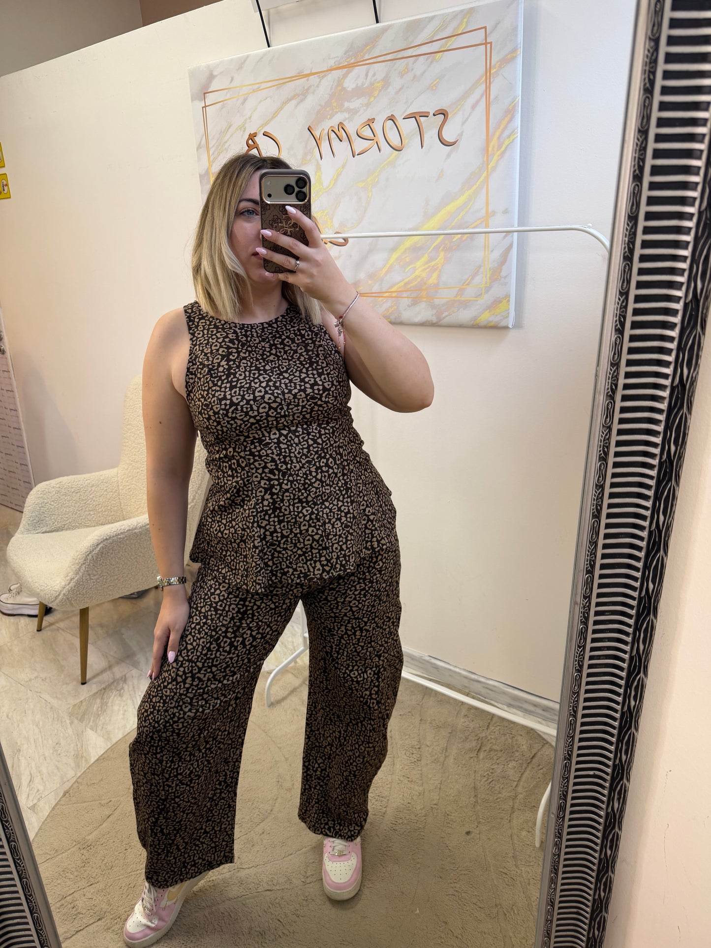 Jean leopard set