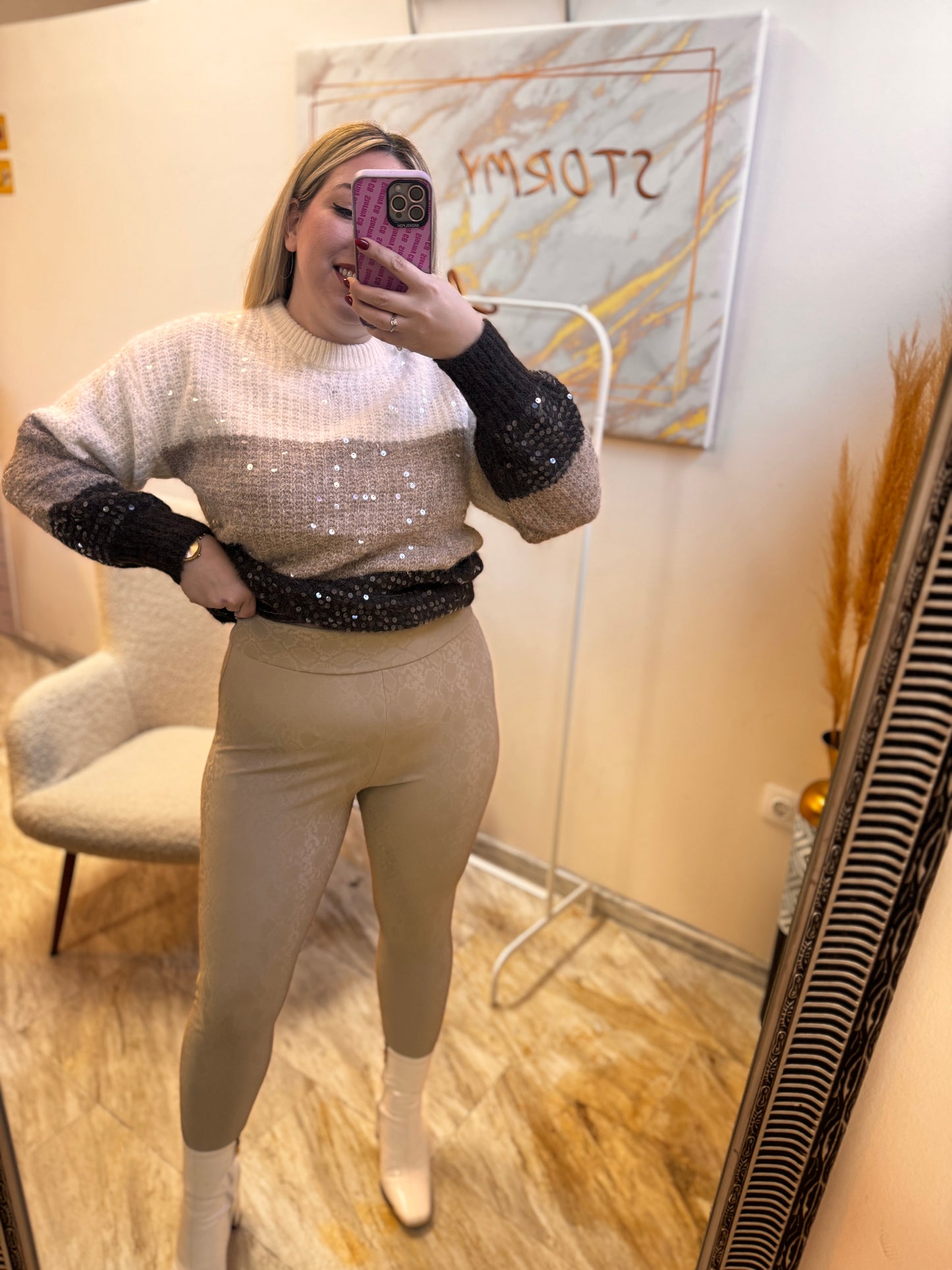 Κολάν Snake Beige