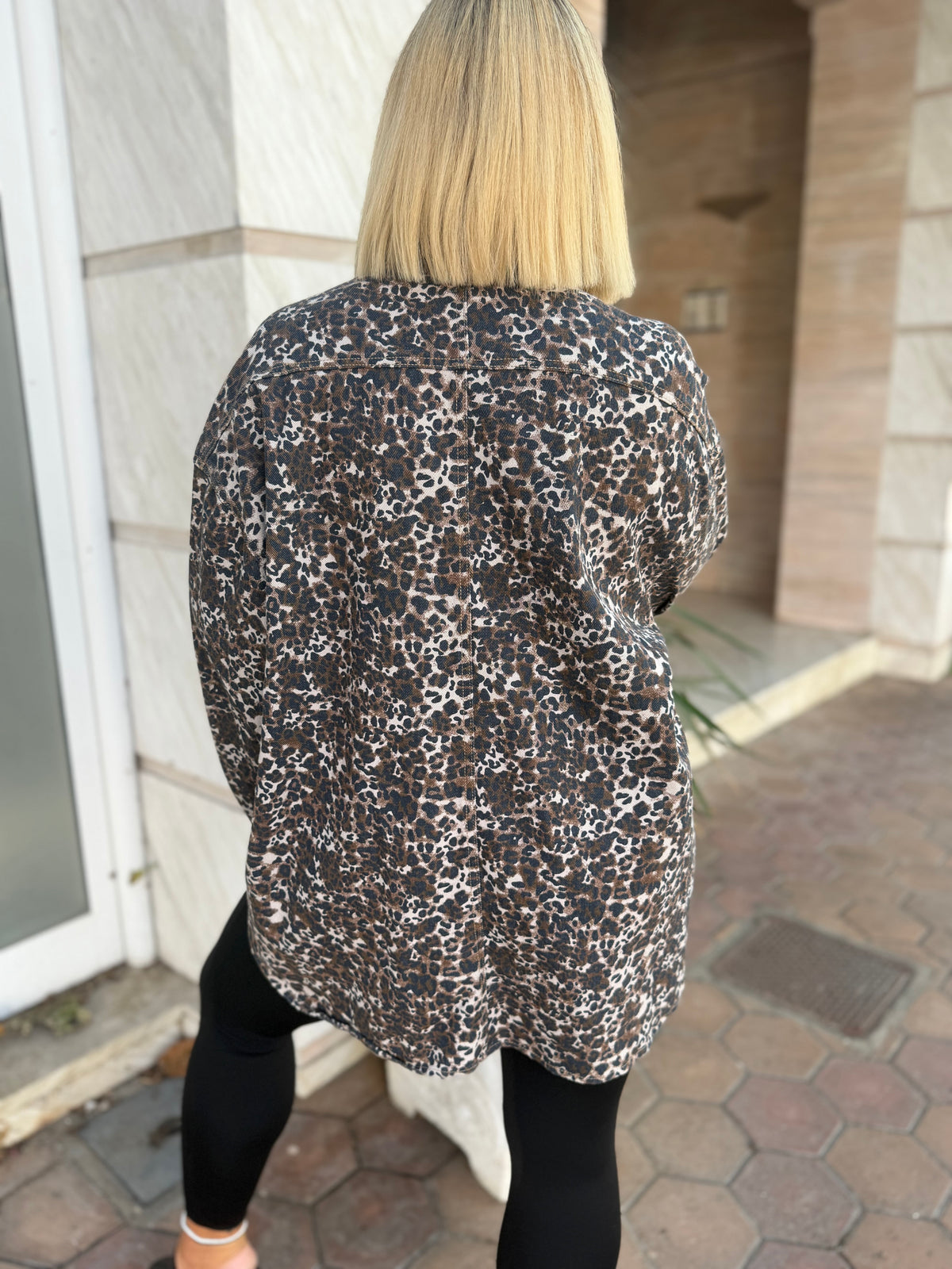 Jacket Oversized Light Leopard