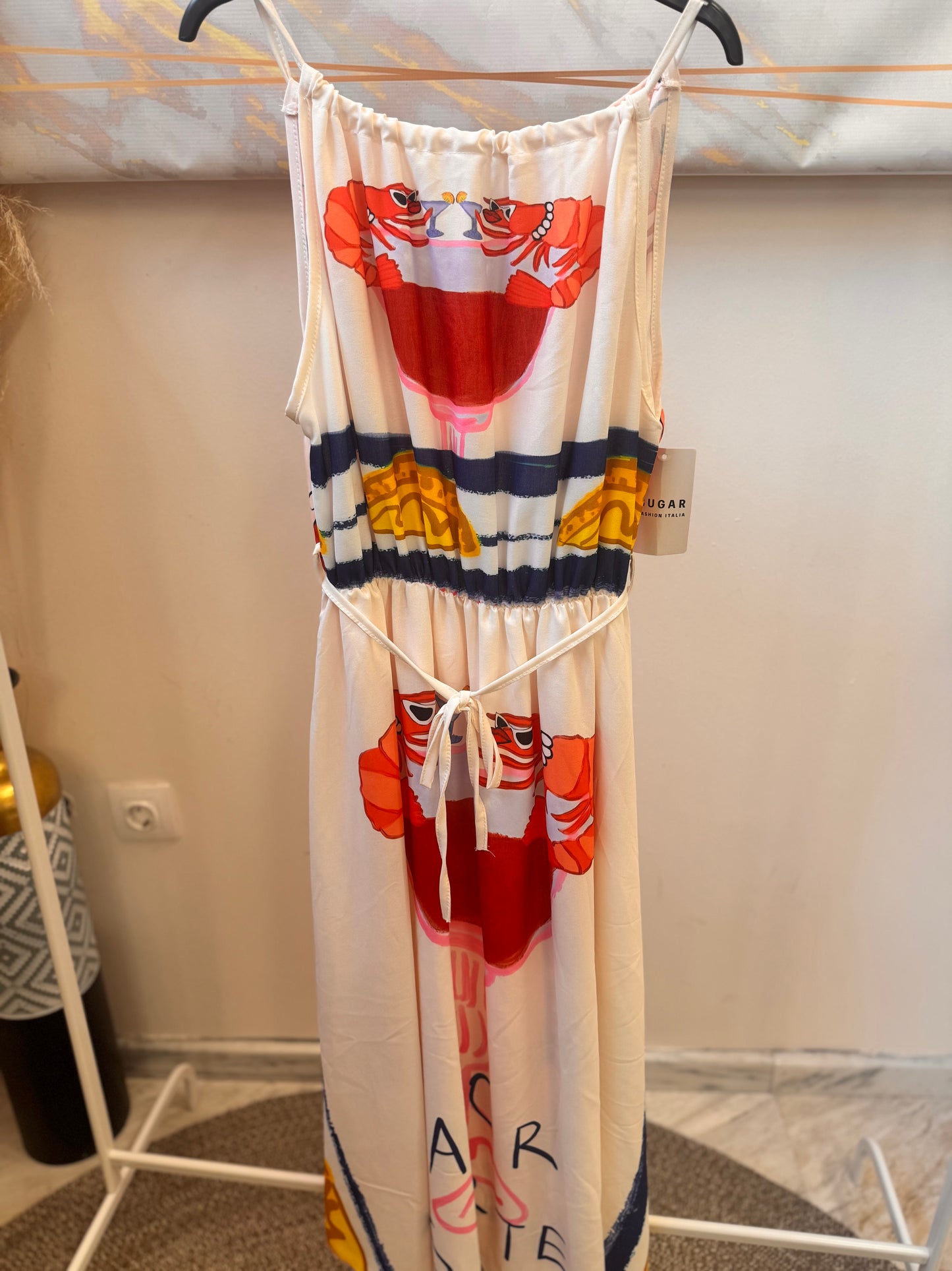 Shrimp Μidi Dress