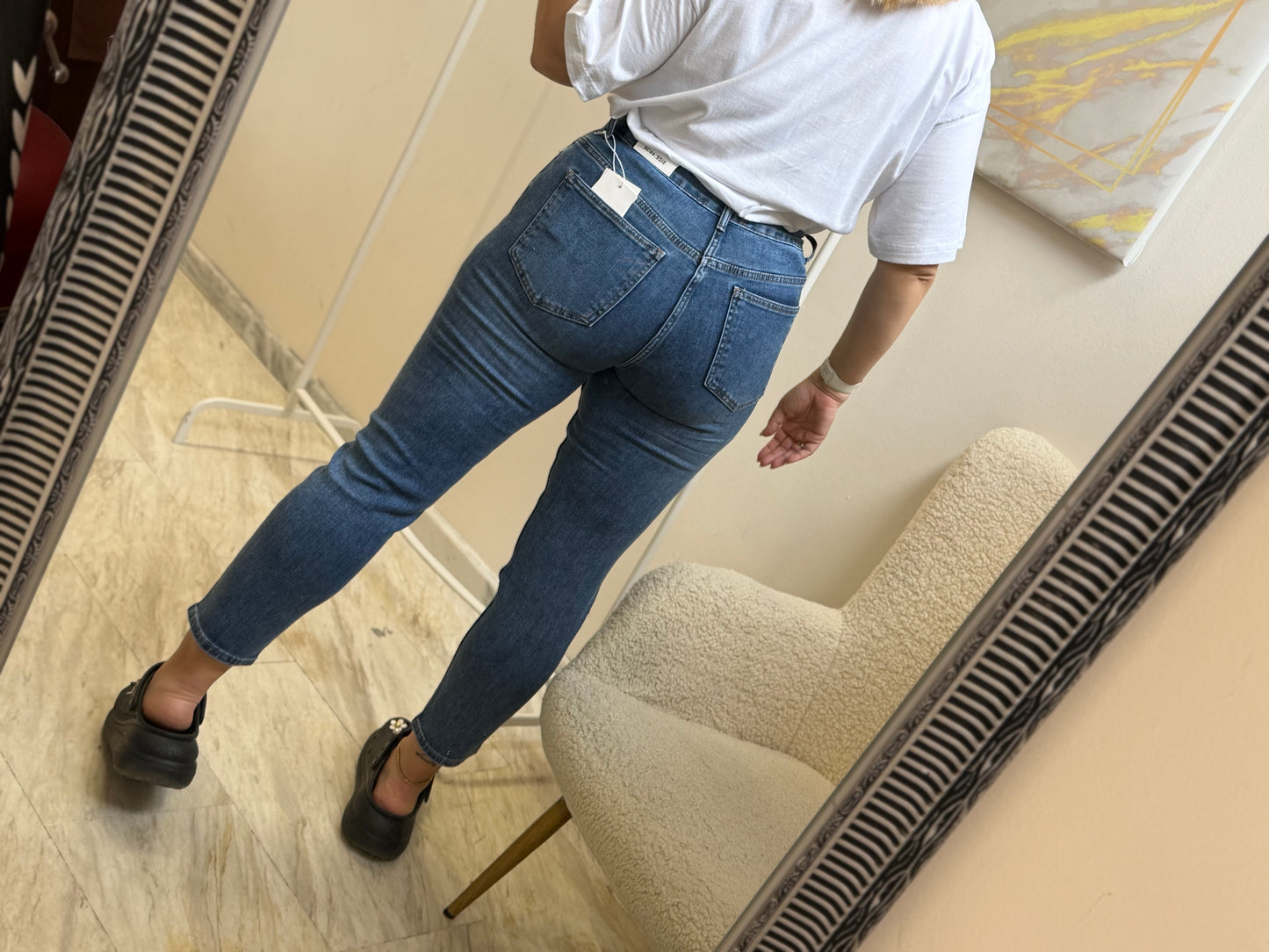 Nefeli Mom Fit Strass Jean