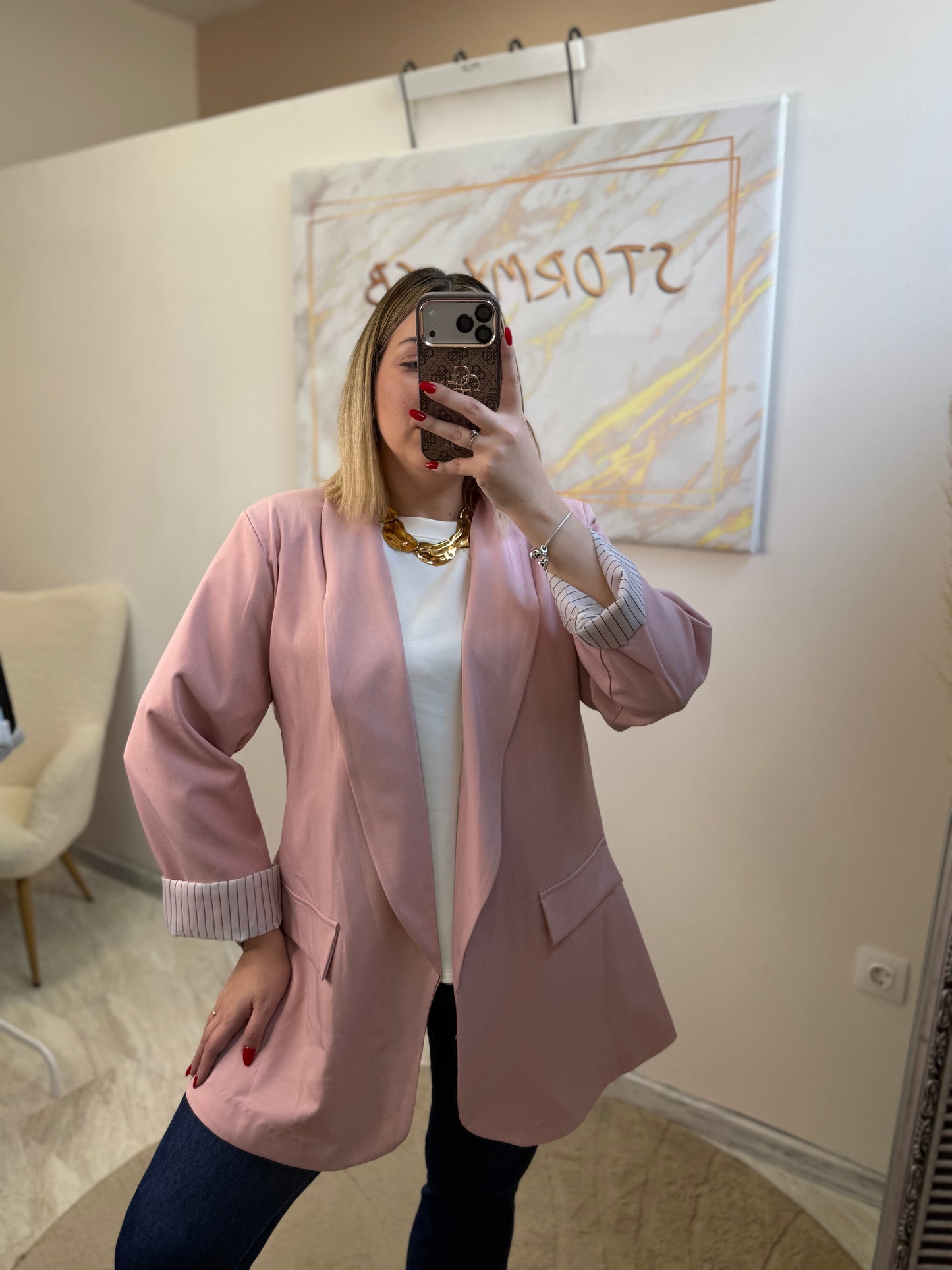 Σακάκι Oversized Ρίγα