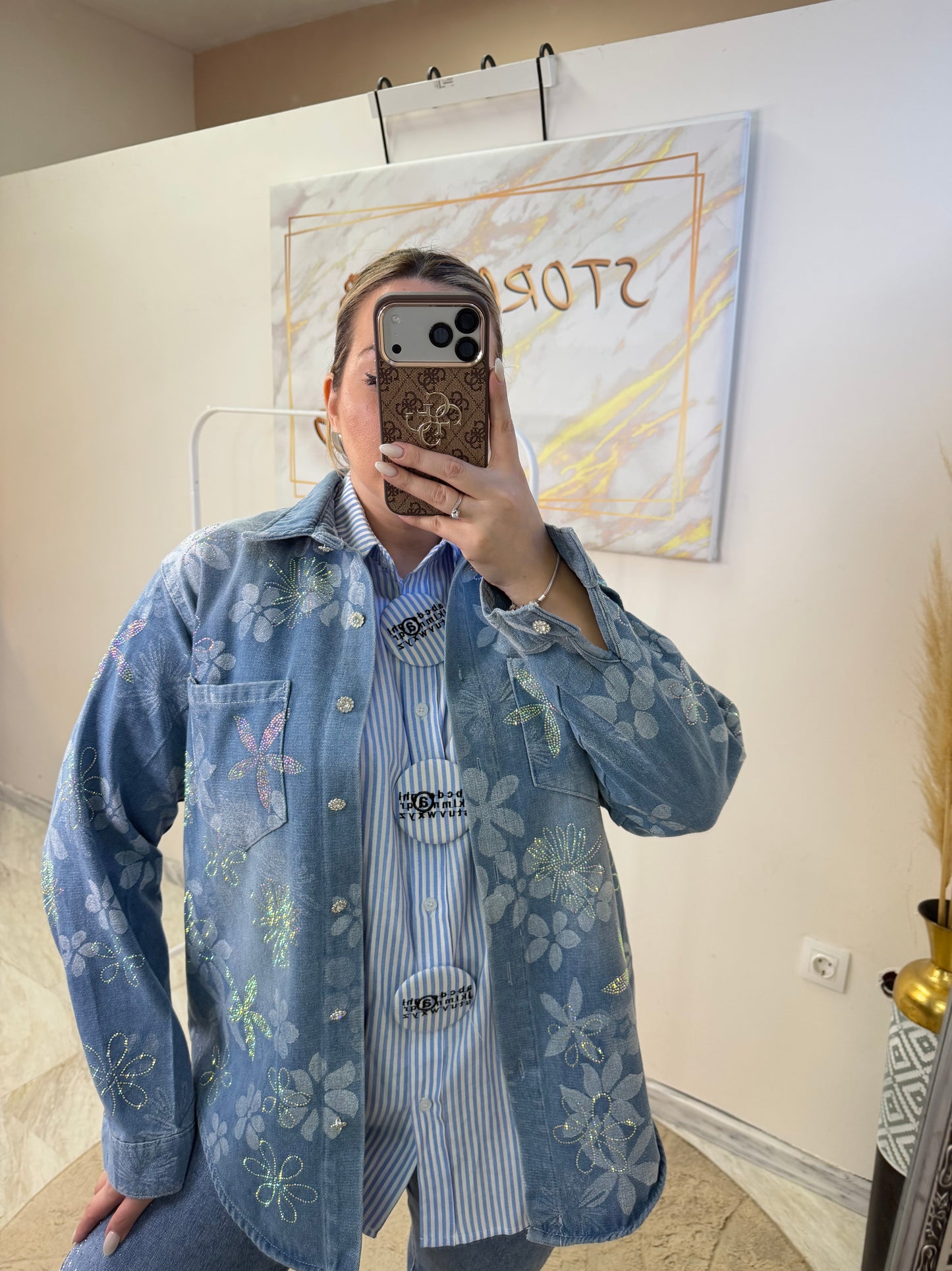 Jean Jacket Flowers