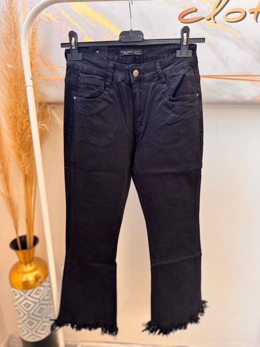 Elina Black Elastic Pant