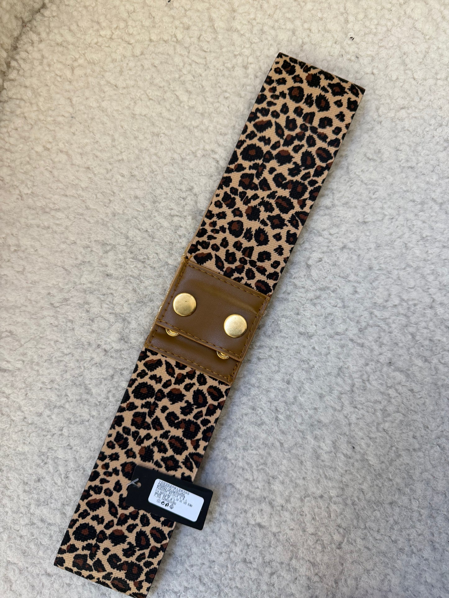 Ζώνη Λάστιχο Λεοπάρ Gold