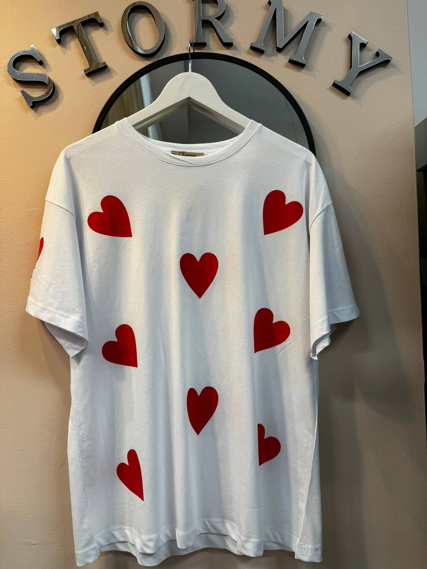 OVERSISED T-SHIRT HEARTS