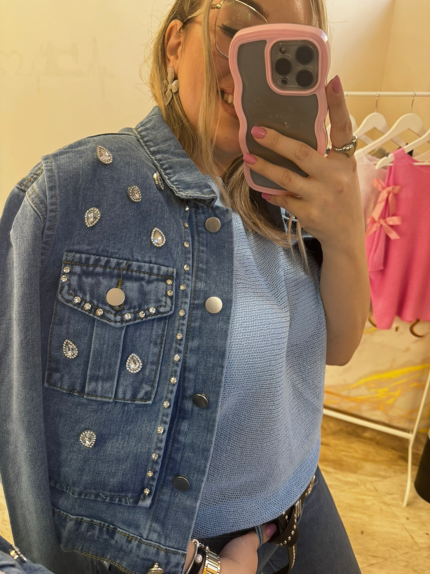 STRASS JEAN JACKET